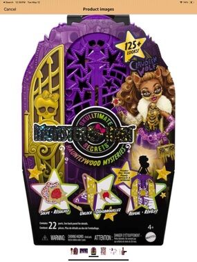 Monster High Skullector Secrets Lawdeen Wolf Playset - Purple & Gold